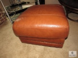 Leather like ottoman