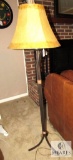 5' Floor Lamp Bronze metal base and taupe shade