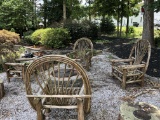 Group of four primitive chairs