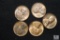 Lot of 5 assorted Memorial Cents