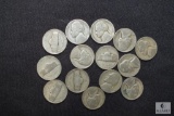 Lot of 14 1942 Jefferson Nickels