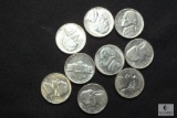 Lot of 9 assorted Jefferson Nickels