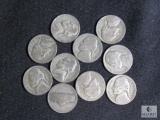 Lot of 10 1943 Jefferson Nickels