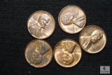 Lot of 5 assorted Memorial Cents
