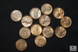 Lot of 13 assorted Memorial Cents