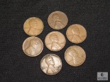 Lot of 7 assorted Wheat Cents
