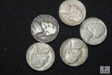 Lot of 5 assorted Jefferson Nickels
