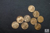 Lot of 9 assorted Memorial Cents