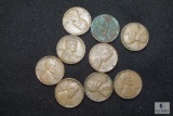 Lot of 9 1949 Wheat Cents