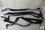 Lot 5 Black Nylon Straps Adjustable with Clips