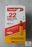 500 Rounds Aguila .22 LR Ammunition 40 Grain Ammo