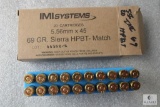 20 Rounds IMI Systems 5.56 x45mm Ammo 65 Grain HPBT Ammunition