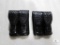 2 New Hunter leather double magazine pouches for Glocks, Baretta and similar pistols