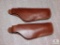 2 Hunter leather thumb break holsters fits Colt Commander and similar autos