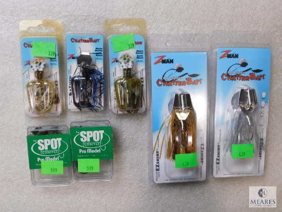 Assortment of New fishing lures and hooks