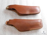 2 Hunter leather thumb break holsters fits Colt Commander and similar autos