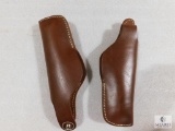 2 Hunter leather thumb break holster fits Colt Commander and similar autos