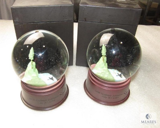 Lot 2 2013 National Jamboree Boy Scout Snow Globes