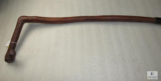 Curved / Bent Wood Walking Stick Approximately 32" Tall