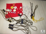 Lot Vintage Cub Scout Den Chief Braids, BSA Pin Back Buttons, & Tiger Mania Pins