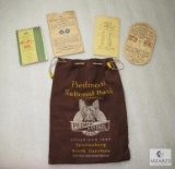 Vintage Piedmont National Bank Bag & Pocket Signal Disk for US Morse Code Military Issue