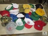 Large Lot Vintage Boy & Cub Scout Trucker Style Hats and early 70's Sleeping Bag