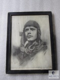 Vintage Signed J. Hare Pencil Drawing 8x10