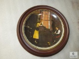 Gorham Collector Plate with Wood Frame Norman Rockwell The Marriage License