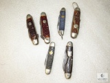 Lot 6 Boy & Cub Scout Pocket Knives Camillus, Imperial, Ulster & Pal Brands