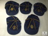 Lot 5 Vintage Cub Scouts Hats / Beanies 1940's - 1960's