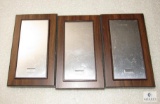 Lot 3 Eagle Scout Medal Wood Plaque Award Mounts - Blank, Ready for Engraving