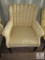Cream Occasional Chair with Mahogany Legs