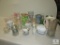 Lot assorted Glassware, Porcelain, and Pottery Vases and Planters