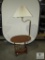 Wooden Magazine Rack Side Table with Lamp