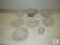 Lot assorted glass platters, trays, bowls and decanter