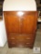 Antique Wood Dresser 2 door cabinet over 2 drawers