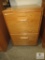 2 Drawer Oak Wood File Cabinet