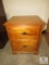 2 Drawer Wood Nightstand