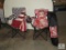 Lot 2 Folding Camping Chairs American Flag & Betty Boop Theme