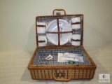 New Wicker Basket Picnic Set