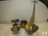 Lot assorted Brass Platters Bowls Pots