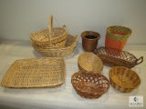 Large lot assorted Wicker Baskets