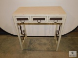 White w/ Metal Accent / Hall Table 28