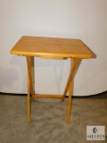 Wood Folding TV Stand Table