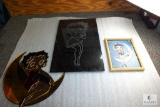 Lot Betty Boop Etched Mirror, Acrylic mirror, and Framed moon print