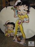 2 New Betty Boop Lifesize Cafe Drive-In Cardboard 6' Cut-outs