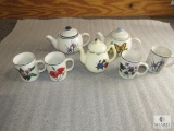 Lot Ceramic Coffee / Tea Pots and Mugs National Wildlife Federation