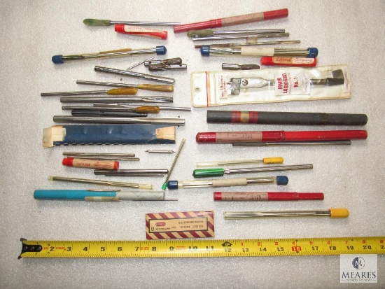 Lot assorted Spiral Reamers and other machinists Tools