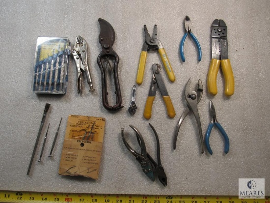 Lot assorted Pliers, Vise-Grips, Cutters, DoAll Screwdrivers
