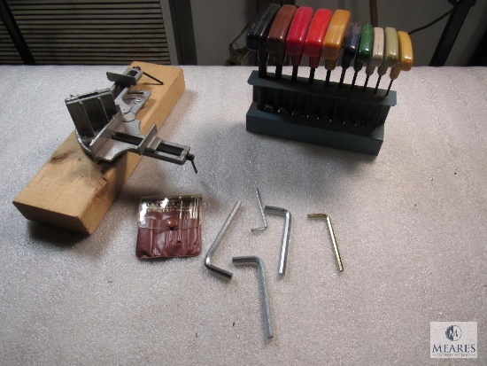Lot T-Handle Allen Wrenches, assorted allen wrenches, and Angle Clamp